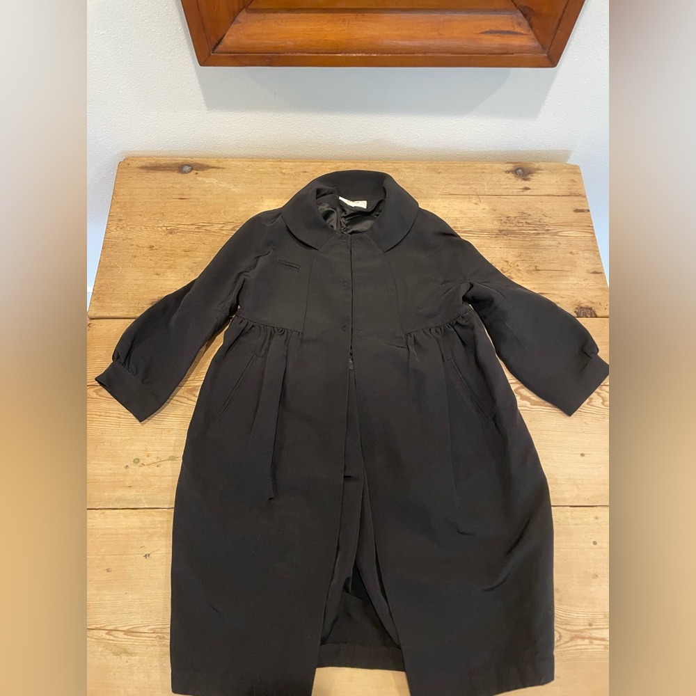 Bi La Li London black silk fiall cocoon coat